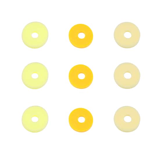 12 Pack: Yellow PVC Rondelle Spacer Heishi Beads, 5.8mm by Bead Landing&#x2122;